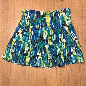 Cato Multicolor Abstract Skater Skirt
